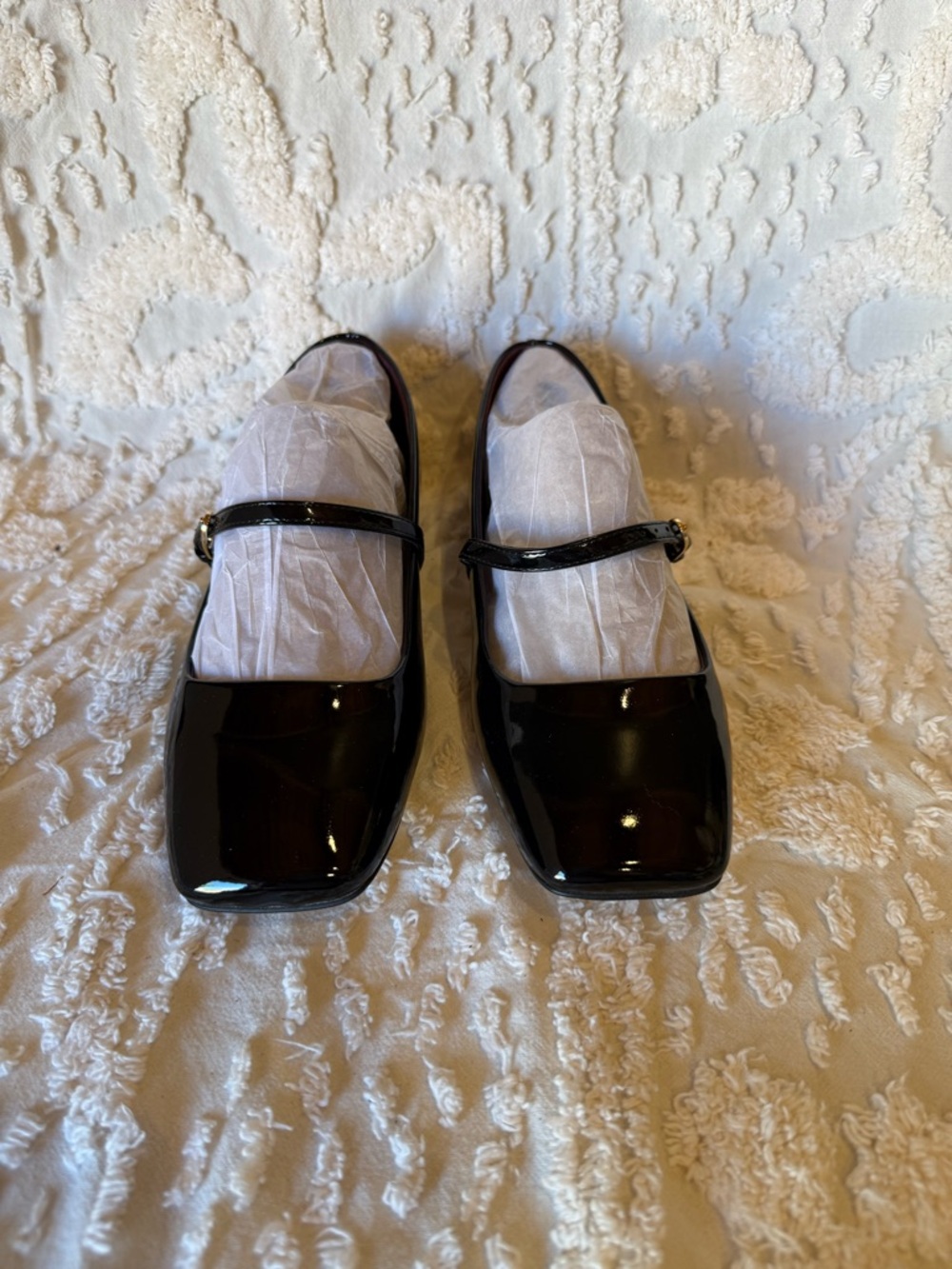 Franco Sarto Black Patent Mary Jane Flats#581